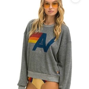 Aviator Nation NEW! Grey AV logo sweatshirt relaxed fit.
